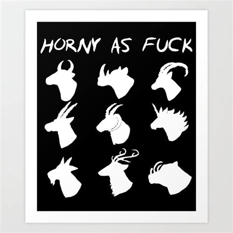 Horny Art Print By King Coyote Society6