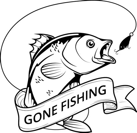 Bass Fish Jumping Out Of Water Outline Page Coloring Pages