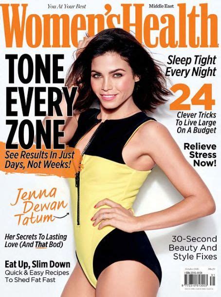 Jenna Dewan Womens Health Magazine October 2016 Cover Photo United