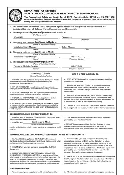 Fillable Dd Form 2272 - Department Of Defense Safety And Occupational