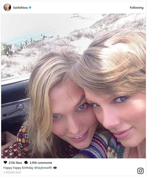 Be Kind Karlie Kloss Wished Taylor Swift A Happy Birthday
