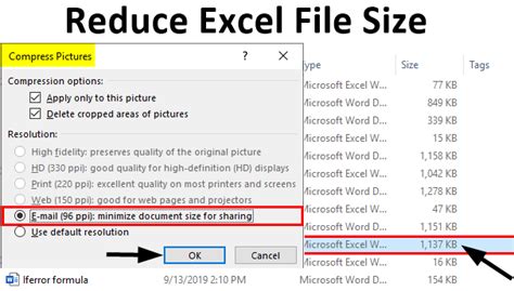 Reduce Excel File Size Examples To Reduce Excel File Size