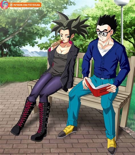 Commission Kefla And Gohan In The Park By FoxyBulma Dragon Ball Super Manga Anime Dragon