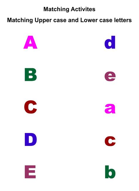 Matching Letters Worksheets Letter Games For Kids Alphabet Alphabet
