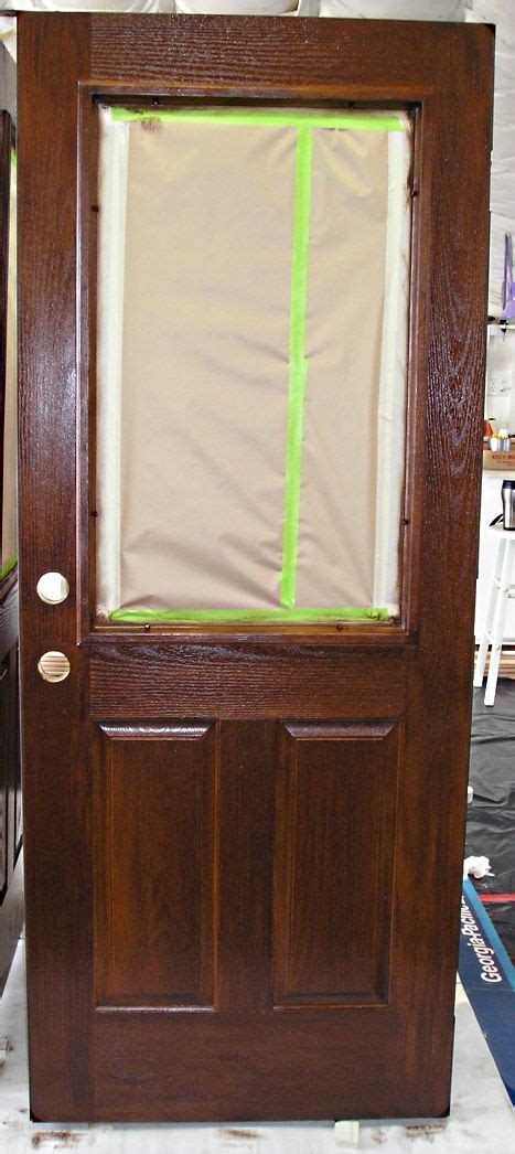 Clean the door using a diluted give your paint a really good stir so the colour pigments are thoroughly mixed. Stained and Finished Fiberglass Door, ready to be rehung ...