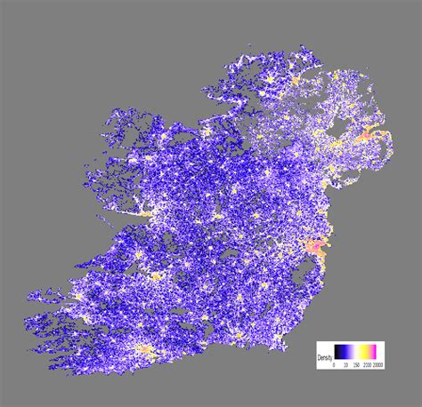 Live At The Witch Trials Ireland Population Density Maps