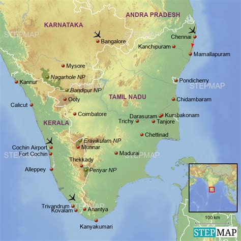 Jungle Maps Map Of Kerala And Tamil Nadu Vrogue Co