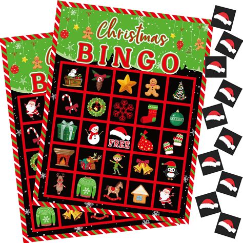 Buy Skylety Holiday Christmas Bingo Game For Kids Christmas Bingo Cards