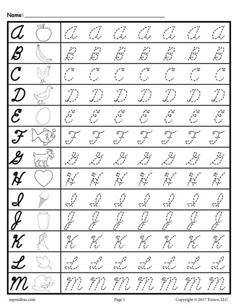 Free Cursive Alphabet Tracing Worksheets Tracing Worksheets