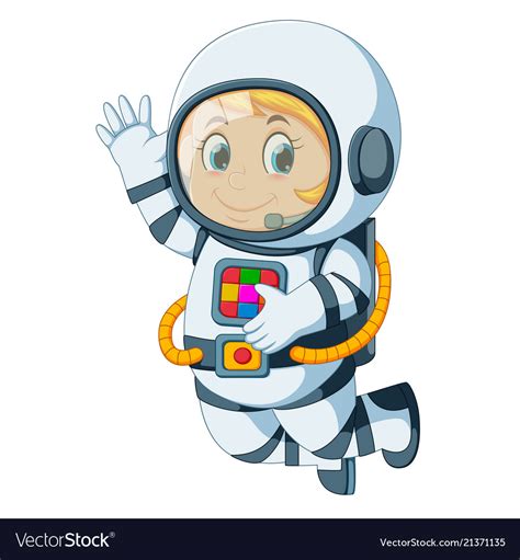 Cartoon Astronaut Floating Royalty Free Vector Image