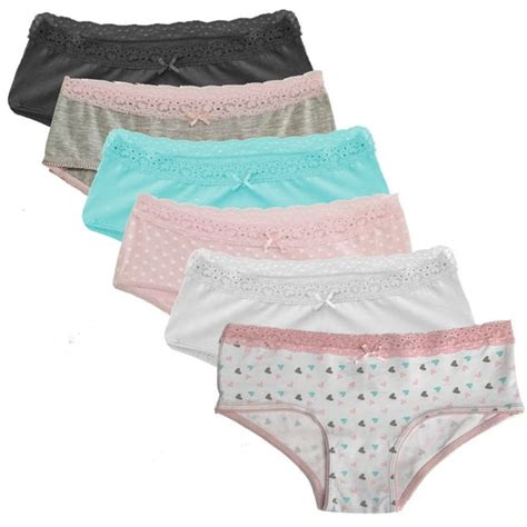 Popular Popular Girls Cotton Hipster Underwear Panty 6 Pack