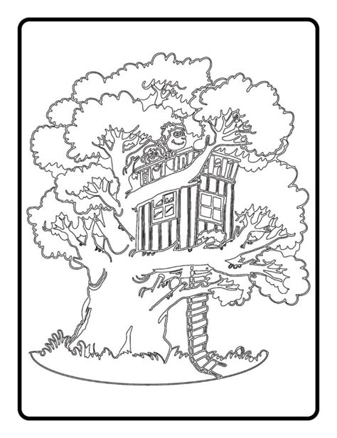 Free Tree House Coloring Pages For Download Printable Pdf Verbnow