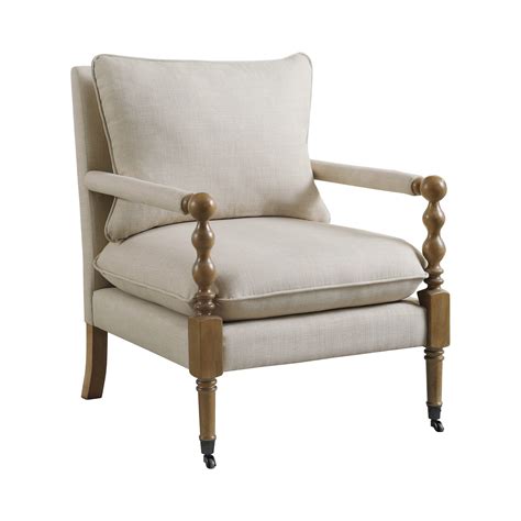 Dempsy Upholstered Accent Chair With Casters Beige Coaster