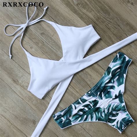 Rxrxcoco Hot Swimwear Bandage Bikini 2018 Sexy Beach Swimwear Women