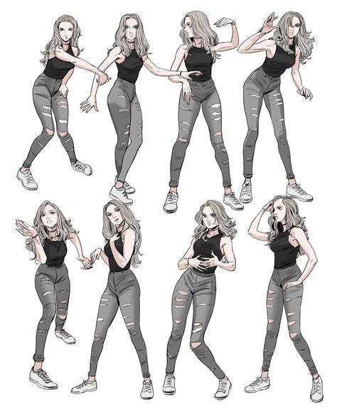 Static Female Poses Drawing