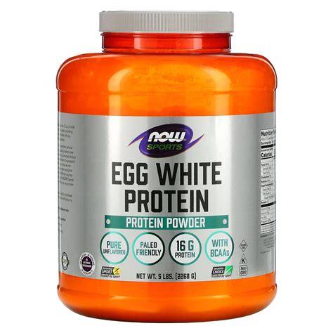 Now Foods Now Sports Egg White Protein Powder Pure Unflavored 5 Lbs