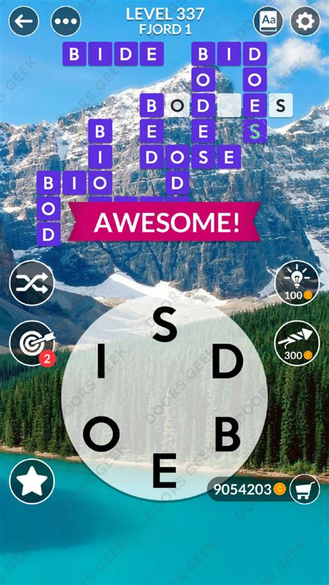 Wordscapes Level 337 Answers ~ Doors Geek