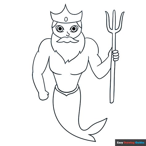 Poseidon Coloring Page Easy Drawing Guides