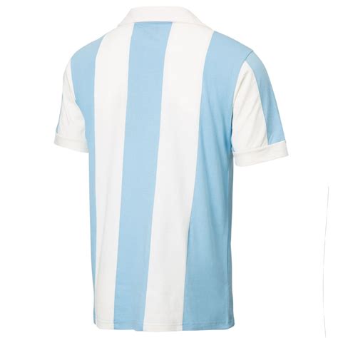 A argentina já sabe como será a camisa que vestirá na copa américa. Camisa Polo Retrô Gol Seleção Argentina Listrada Torcedor