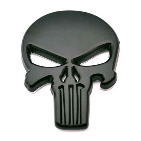 3d Metal Emblem Badge Decal Sticker Punisher Skull Car Motorcycle