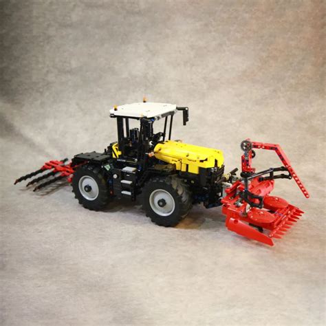 With Motor Mould King 17019 Technic Tractor Fastrac 4000er Series With