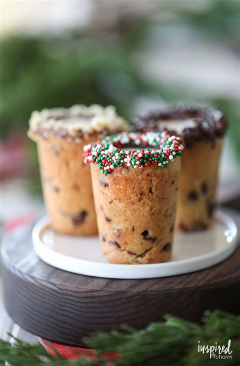 Find more christmas desserts at tesco real food. Unique Christmas Dessert - Chocolate Chip Cookie Shot Glasses | Posted By: DebbieNet.com ...