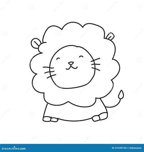 Hand Drawn Doodle Animal Cute Funny Pet Animal Line Drawing Stock