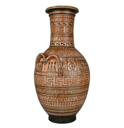 Dipylon Amphora Geometric Vase Ancient Greek Pottery Ceramic Museum