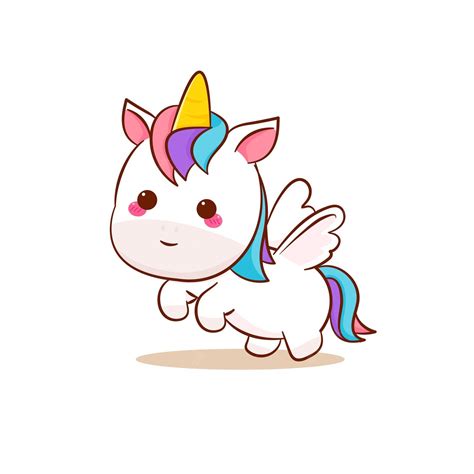 Premium Vector Cute Magical Pegasus Unicorn Cartoon Vector Pony