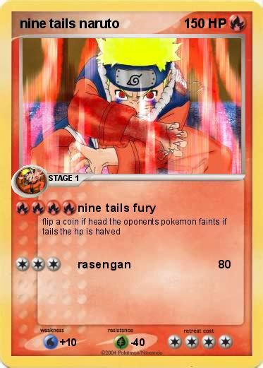 Pokémon Nine Tails Naruto Nine Tails Fury My Pokemon Card
