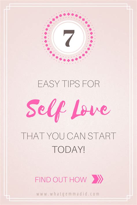 7 Easy Tips For Self Love That You Can Start Today Gemma Hughes