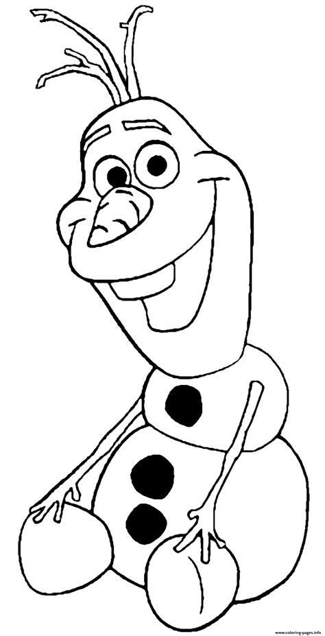 Olaf Friendliest Snowman In Arendelle Coloring Page Printable