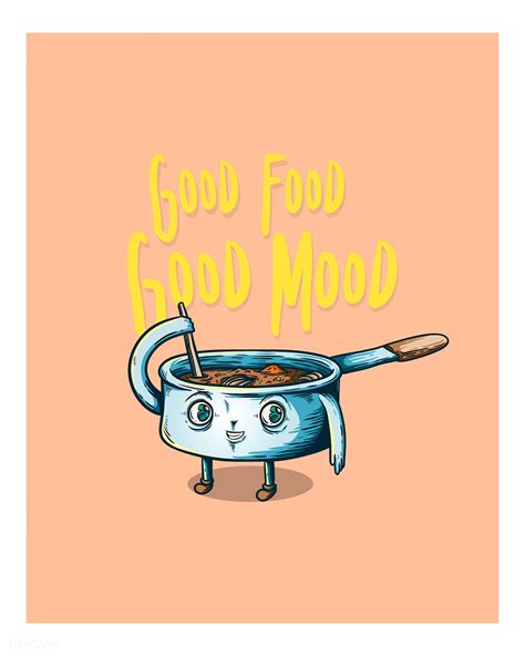 Download Premium Illustration Of Good Food Good Mood Illustration Wall