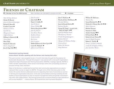 Chatham University 2008 2009 Donor Report By Chatham University Issuu