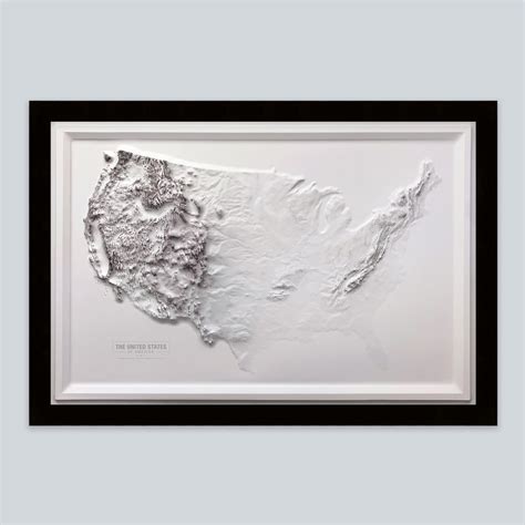 United States 3d Raised Relief Map Modern 3d Topographical Maps