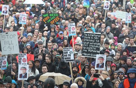 Thousands Gather Across Canada To Protest Proposed Anti Terror