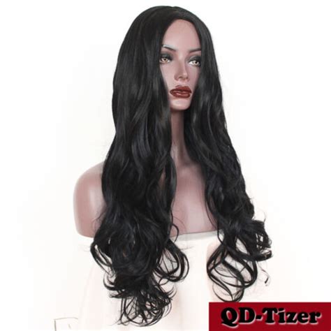 Long Body Wavy Wig Silk Top Black Hair Fashion Heat Resistant Sex Synthetic Wigs Ebay