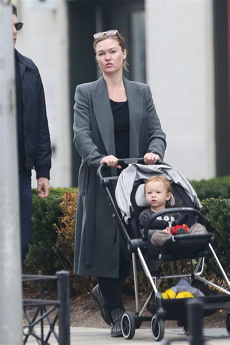Julia Stiles Takes Her Son For A Stroll With A Friend In Brooklyn New York City