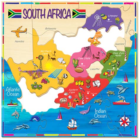 Map Of South Africa 17pc