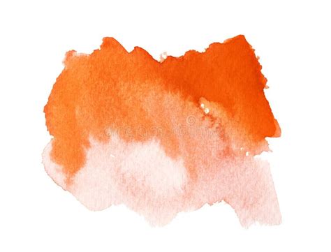 Fluffy Orange Watercolor Blob Stock Illustration Illustration Of