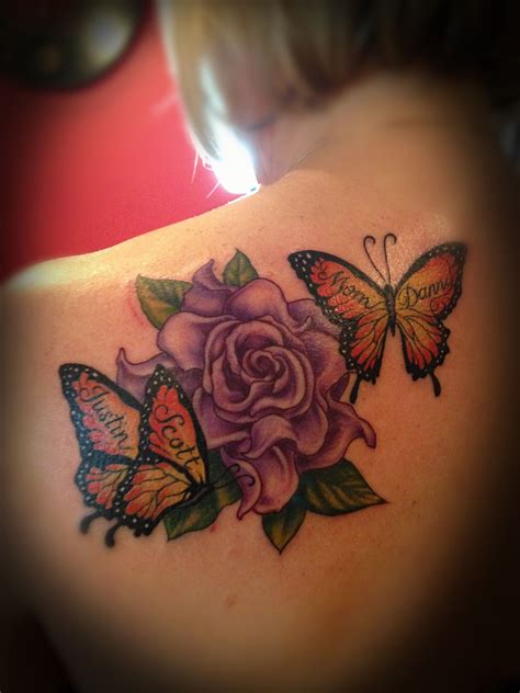 Flower And Butterfly Tattoo Tattoosbybecky Butterfly