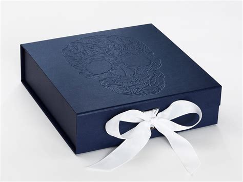 Navy Blue Large T Boxes And Wholesale T Packaging Foldabox Uk