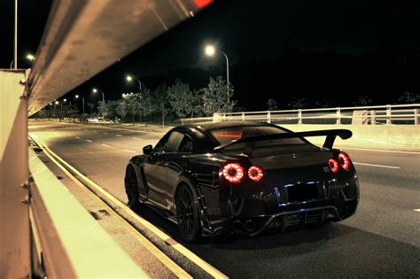Black Coupe With Spoiler Nissan Gtr Car Hd Wallpaper Wallpaper Flare