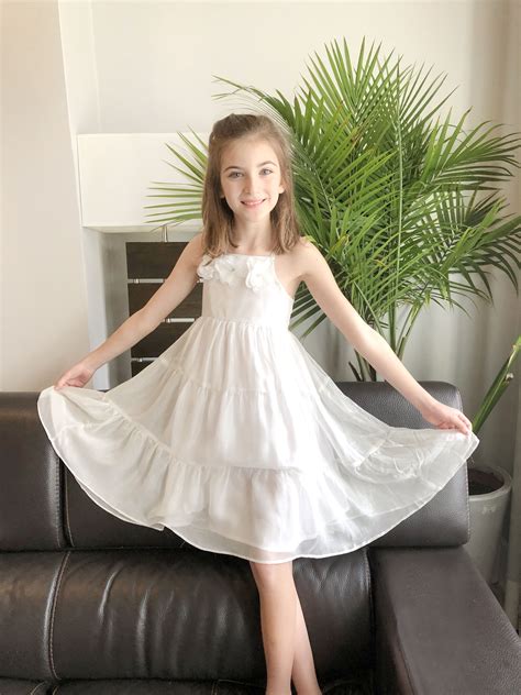 Girls Toddler And Kids Silver Amelie Tiered Dress 18m 910y Girls Short