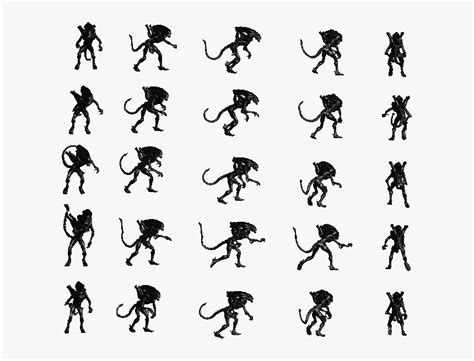 Here Are The Warrior Rotation Attacks Sprites Alien Trilogy Sprites