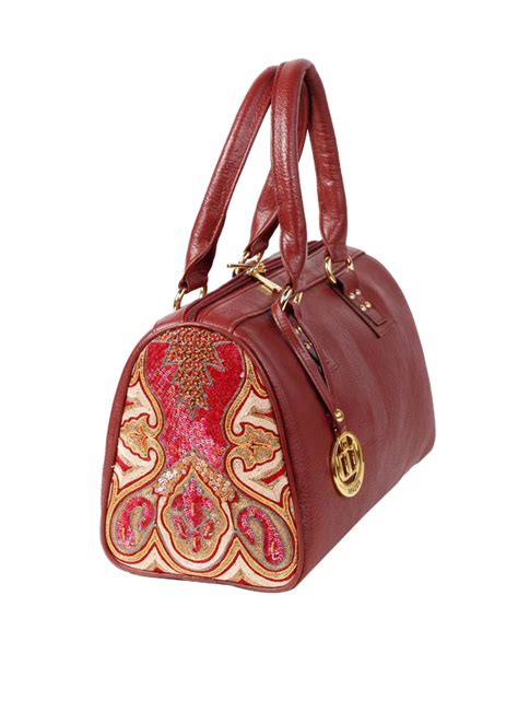 Bags are available both online and offline. Images Bags | Kashmiri Zardosi Leather Tote | Shop ...