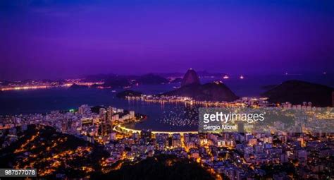City Skyline At Night Rio De Janeiro Brazil Photos And Premium High Res