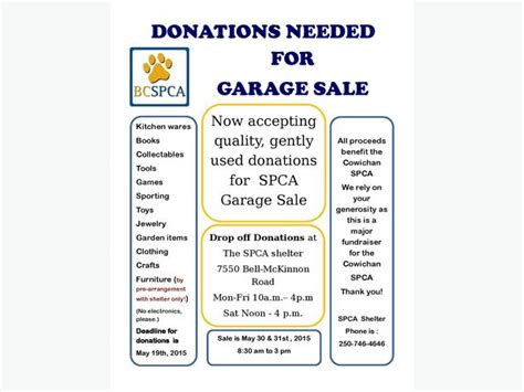 Contact any of these national. Donations for SPCA Garage Sale Duncan, Cowichan