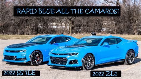 2022 Rapid Blue Zl1 And Ss 1le Camaro Walkaround And Overview Long
