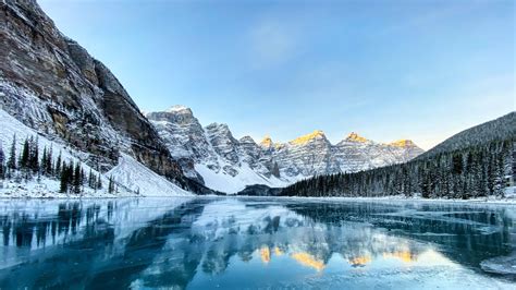 Download 3840x2160 Wallpaper Moraine Lake Nature Reflections Forest